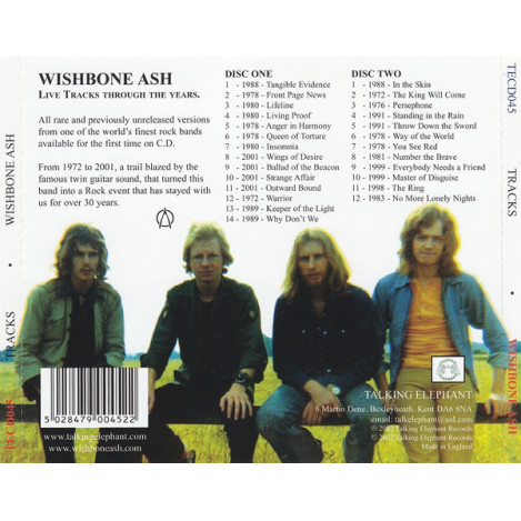 Wishbone Ash ‎– Tracks (DOUBLE CD)