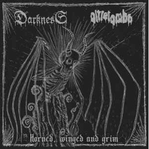 Darkness / Oltretomba - Horned, Winged And Grim (SPLIT CD)